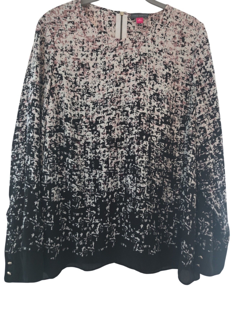 Vince Camuto Black and Pink Ombre Maxi Skirt